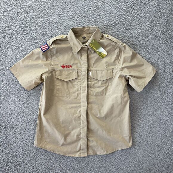 Boy Scouts of America Other - Boy Scout BSA Official Uniform Shirt Womens Large Khaki Vented NWT